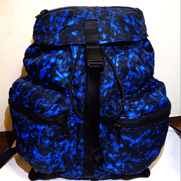 MICHAEL KORS SAPHIRE BLUE DOUBLE POCKETED MENS BACKPACK - Picture 1 of 5